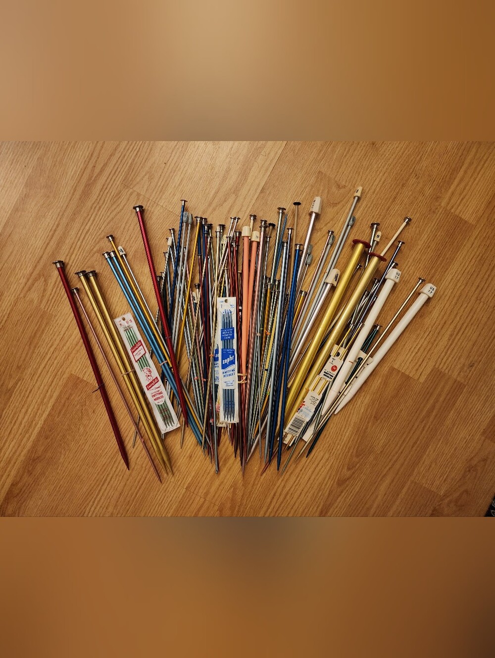 Source Unknown Metallic Knitting Needles - Gold, Blue, Red, Silver